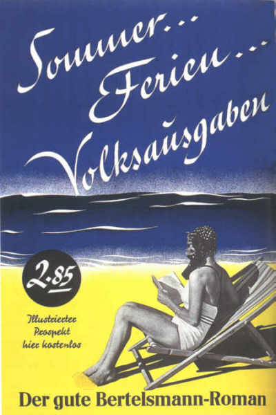 Schaufensterplakat für Bertelsmann Volksausgaben von Siegfried Kortemeier, 1936